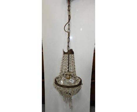 Glass Lustre Ceiling Light Fitting 