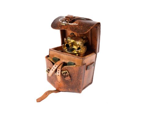 A Director No. 6 MkII, by Ross, London, No. 963, dated 1923, the brass case with broad arrow, in later unassociated leather c
