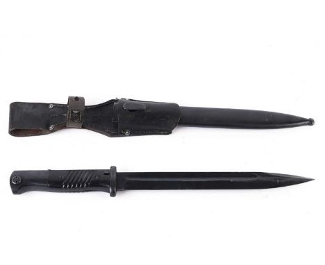 A German K98 bayonet, by E&amp;F Horster, 1941, blade and scabbard stamped '4674', also stamped '41asw', with matching scabba