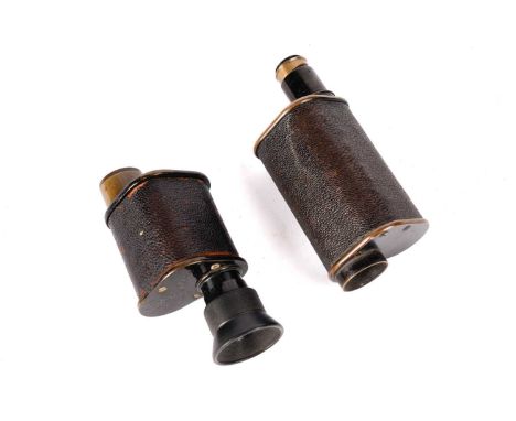 A British military issue Monocular, by Ross of London, No. 907, in leather carry case; and another Ross of London Monocular, 