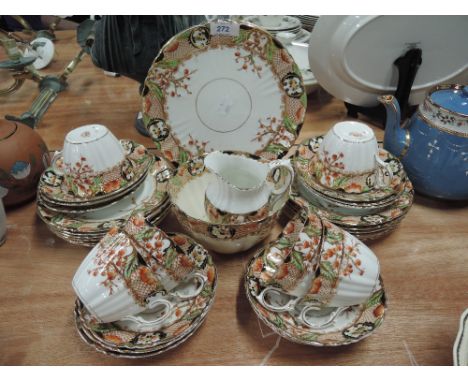 A vintage part tea service by Parkplace china in an Imari style pattern