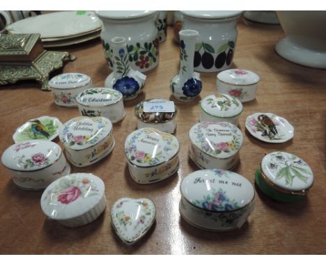 A selection of vintage ceramic trinket dishes and posy vase