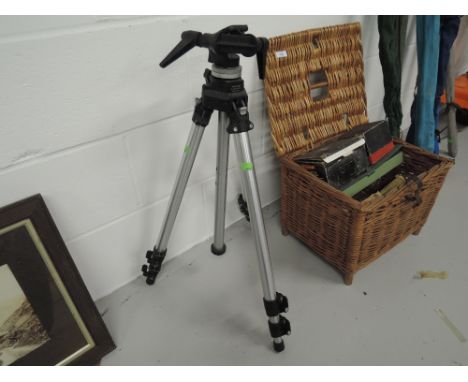 A Manfrotto model 055 tripod