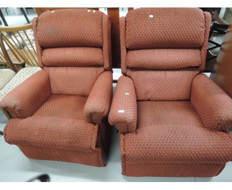 Two late 20th Century manual recliner chairs