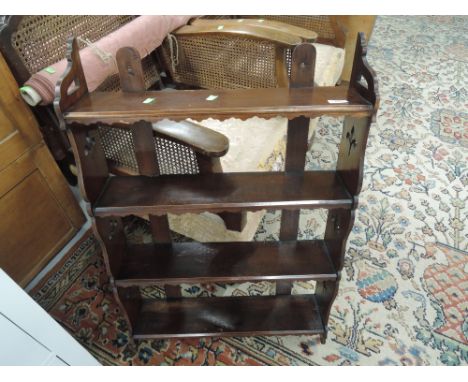 An early 20th Century mahogany wall shelf