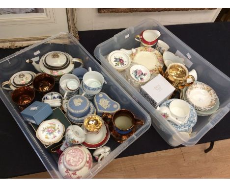 Collection of china and tea wares, to include Satsuma, Wedgwood, Royal Doulton, Paragon, Royal Worcester, Jasperware, Contine