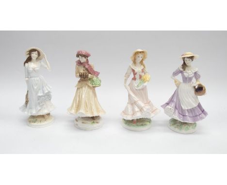 Four boxed Royal Worcester figures of The Four Seasons