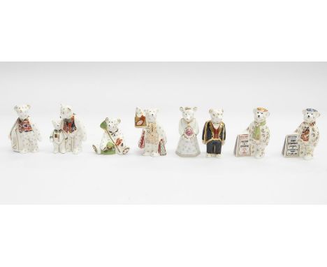 A collection of Royal Crown Derby Teddy Bear figures