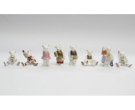 A collection of Royal Crown Derby Teddy Bear figures