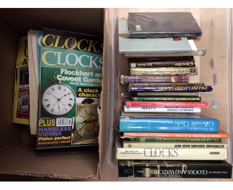 Collection of clock hard back books and magazines