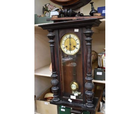 Late 19th century German mahogany wall clock