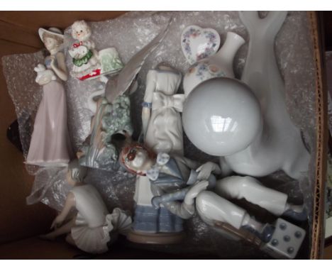 Box of Spanish ceramic figures and others 
