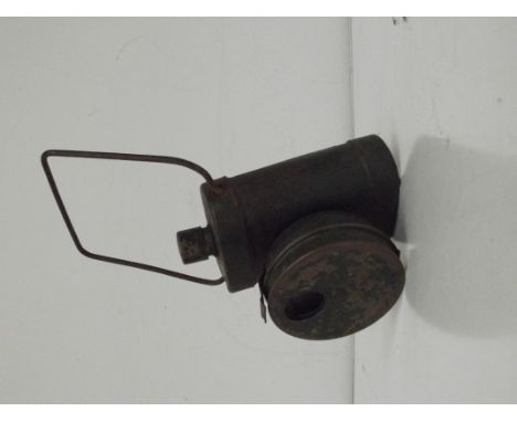 Old army bicycle lamp front