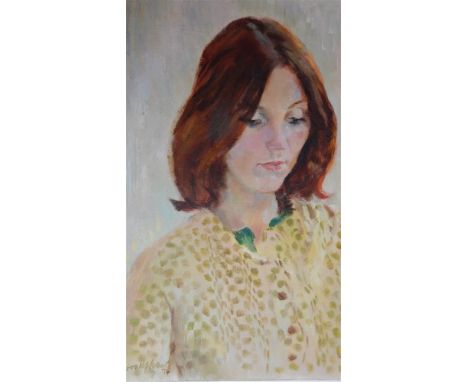 PERCY DRAKE BROOKSHAW (1907 - 1993)  'Portrait of a Lady' oil on canvas, laid on board, signed and dated bottom left '74' (19