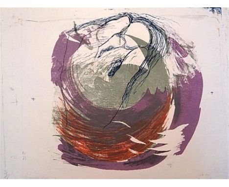 PERCY DRAKE BROOKSHAW (BRITISH, 1907 - 1993)  'Genesis - In the Beginning' lithograph, 28cm x 33cm together with another simi