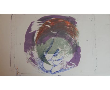 PERCY DRAKE BROOKSHAW (BRITISH, 1907 - 1993)  'Genesis - In the Beginning' lithograph, 30cm x 45cm together with two others s