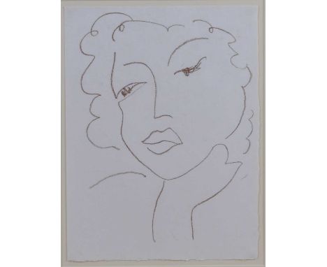 After Henri Matisse - Contemplation, lithograph on wove paper, this example a 1972 reprint, 37.5 x 28.5cm