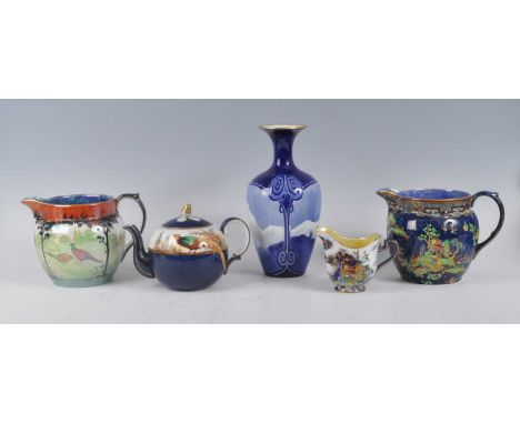 A collection of Grimwades Royal Winton, to include; a Pearl helmet milk jug, h.10cm, an Elite teapot, h.14cm, a near pair of 