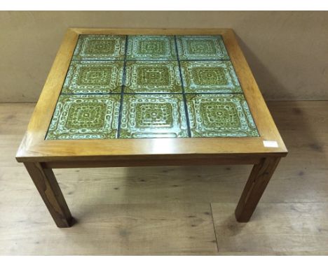 A Danish rosewood tile-topped coffee table, c1950s