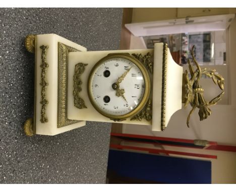 A 19th century onyx mantel clock