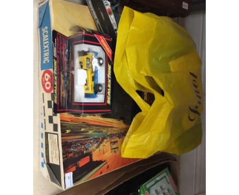A quantity of Scalextric to inc The Club 60 set; together with a quantity of boxed cars etc