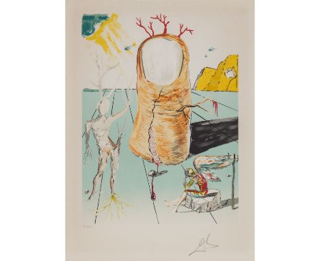 DALÌ, SALVADOR (1904-1989) "Retrospective II-The Vision of the Angel of Cap Creus" 1979 Farblithographie auf Velin, handsigni