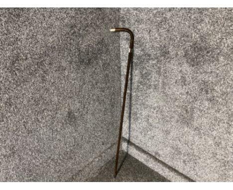 Vintage cane walking stick with silver butt