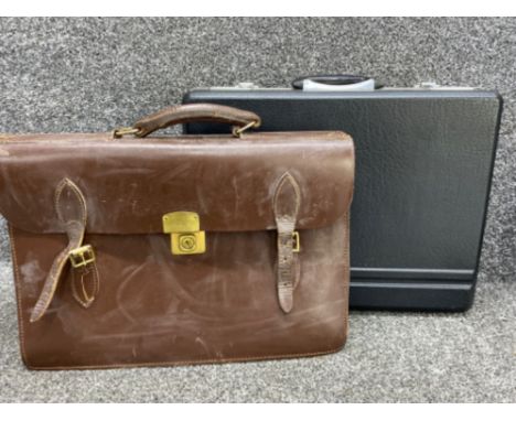 Brown leather Barrow/Hepburn case &amp; custom briefcase