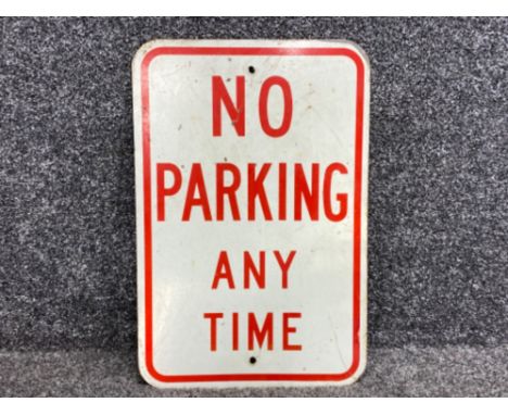 Vintage “No Parking at any time” metal sign, 46x30cm