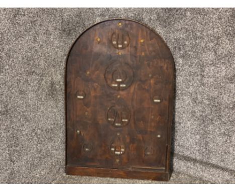 Large vintage wooden bagatelle board 57x87cm
