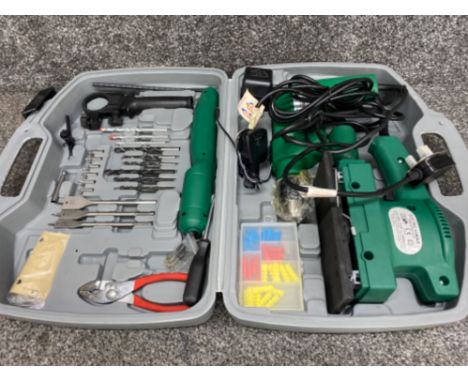 Electric sander &amp; power drill set with accessories in original case