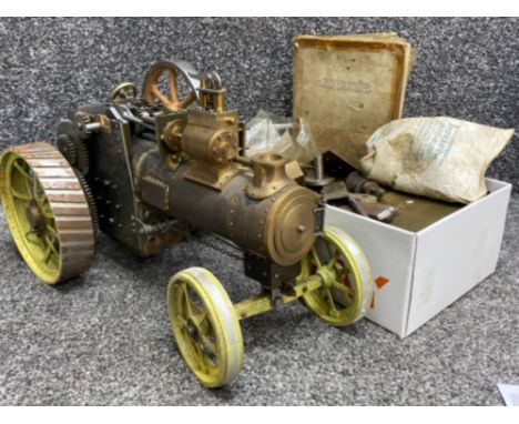 Very well engineered Traction engine, with a box containing a large quantity of accessories