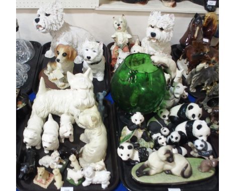 A collection of dog figures, mainly West Highland Terriers including Beswick, Royal Adderley etc Condition Report:No conditio