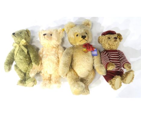 Four various Steiff bears, all with yellow tags, the three smaller all being growlers Condition Report:Available upon request