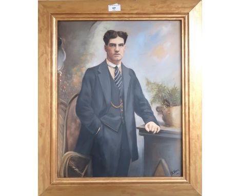 A gilt framed portrait of a gentleman signed K. Hart 1911&nbsp; Condition Report:Available upon request
