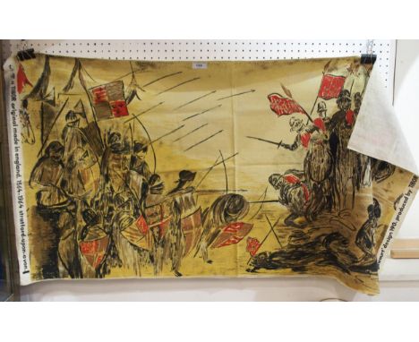 Tibor Reich (Hungarian 1916-1960), a mid 20th century printed fabric panel in Agincourt Design, unmounted Condition Report:No