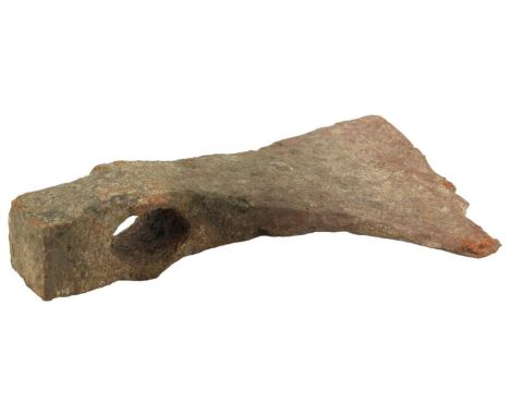 A Roman wrought iron military axe head, believed from Magdalensberg, Austria, with a receipt of purchase dated 1998, circa 1 