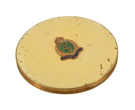 A Second World War Royal Army Medical Corps ATS or sweetheart powder compact