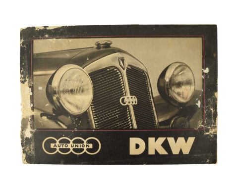 [ Classic car ] A 1930s Auto Union DWK automobile brochure, 30 cm x 21 cm