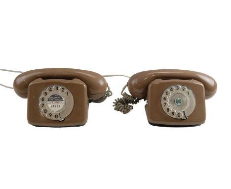 Two 1970s / 1980s 700 series rotary dial 'Compact' telephones, model 776