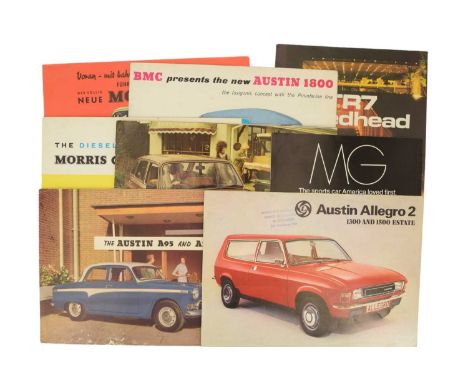 [ Classic car ] A collection of car brochures including MG, Austin, Morris, BMC and Triumph, circa 1960s - 1970s