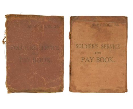 Two Second World War British army soldiers' AB64 Service and Pay Books