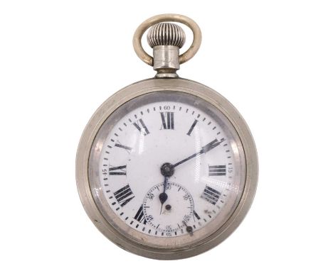 An early 20th Century West End Watch Co "Railway Regulator" pocket watch, having a Swiss-made crown-wound lever movement with