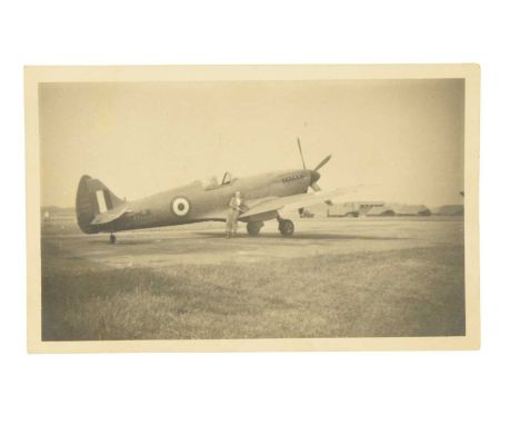 A period photograph of RAF Spitfire PM631, 13 cm x 8 cm. [The Spitfire Mk XIX PM631 was built in November 1945 by Vickers-Arm