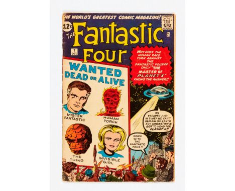 Fantastic Four 7 (1962) Cents copy. 3/4 inch top spine worn away, cream pages, light tan interior covers [vg]. No Reserve