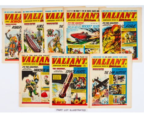 Valiant and Knockout (1964) 6 Jan - 26 Dec. Complete 52 issue year with Valiant Annual 1964. 29 Feb becomes Valiant and Hurri