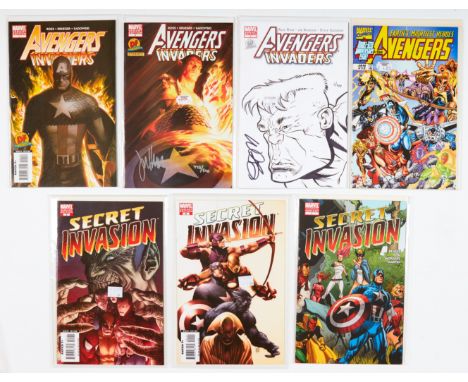 Avengers Invaders 1 (2008 with Dynamic Forces COA (Ltd ed. 2999) # 2 with DF COA (500 Ltd ed.) signed by Jim Krueger with Ave