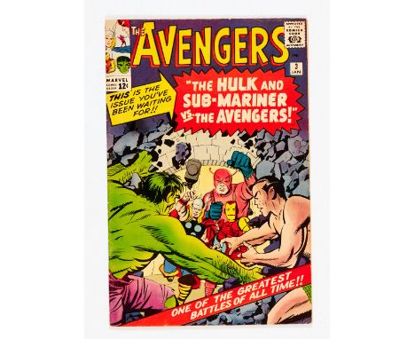 Avengers 3 (1963) Cents copy. High cover gloss, tiny creases to lower RH cover corner, cream pages. Back cover: small scrape 