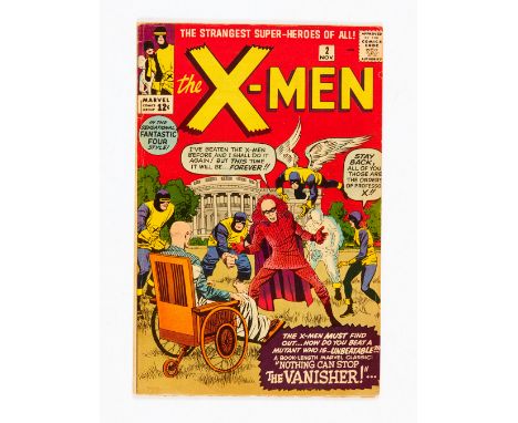 X-Men 2 (1963) Cents copy. Ragged overhang edges to lower covers. Small biro mark to lower back cover. Light tan pages with t