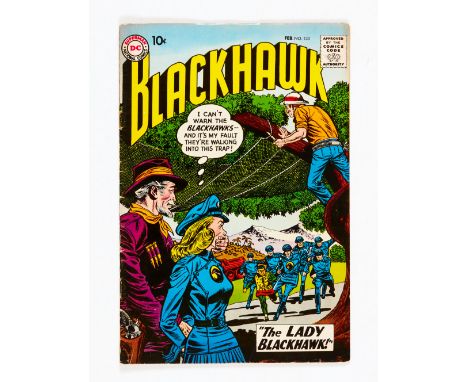 Blackhawk 133 (1959) Lady Blackhawk. Cents copy. 2 ins lower spine split. Light tan pages [gd/vg]. No Reserve
